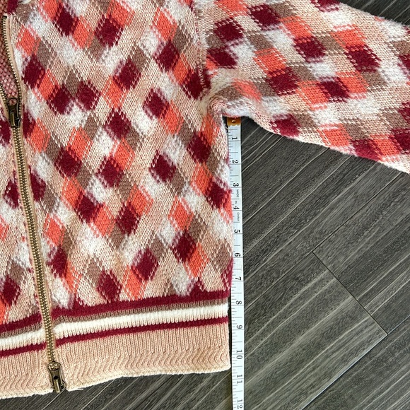 Free People Field of Flowers-Argyle Diamond Sweater Hoodie - Picture 10 of 10